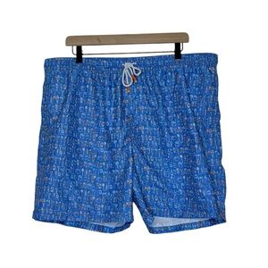 Tommy Bahama Naples Tropic Tini Swim Trunks Novelty Martini Print XXL